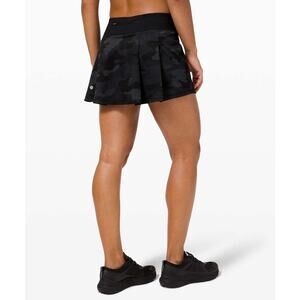 Lululemon Pace Rival Mid Rise Skirt 4 Heritage 365 Camo Deep Coal Multi Black